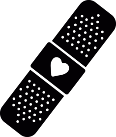 Lovely Aid Band Craft Design Svg File, Free Vectors File